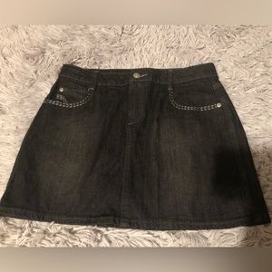 NWOT Girls Black Jean Skirt